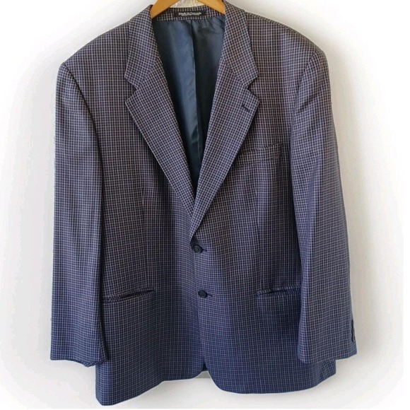 BRANDINI FINE'S Other - Brandini Le Collezioni Men's Wool Silk Blend Plaid Blazer 46R‎
